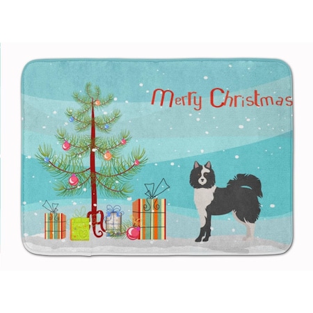 Carolines Treasures Black & White Elo Dog Christmas Tree Machine Washable Memory Foam Mat CK3452RUG